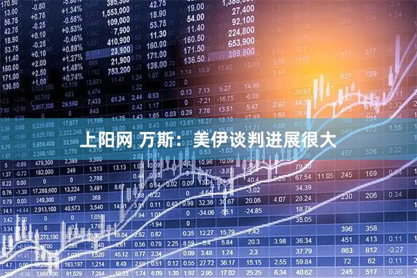 上阳网 万斯：美伊谈判进展很大