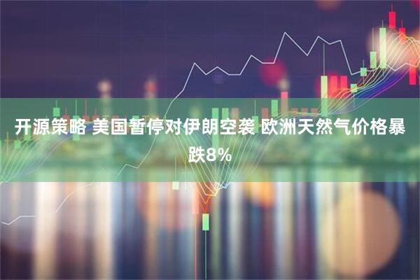 开源策略 美国暂停对伊朗空袭 欧洲天然气价格暴跌8%